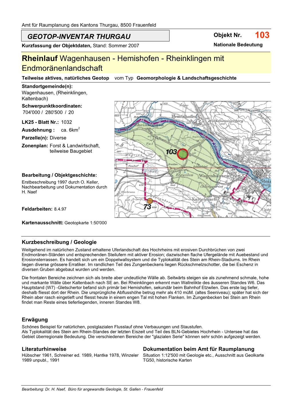 Nr. 103 Rheinlauf Wagenhausen