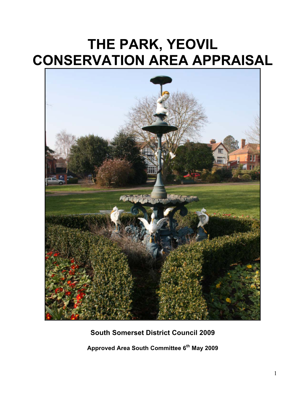 The Park (Yeovil) Conservation Area Appraisal