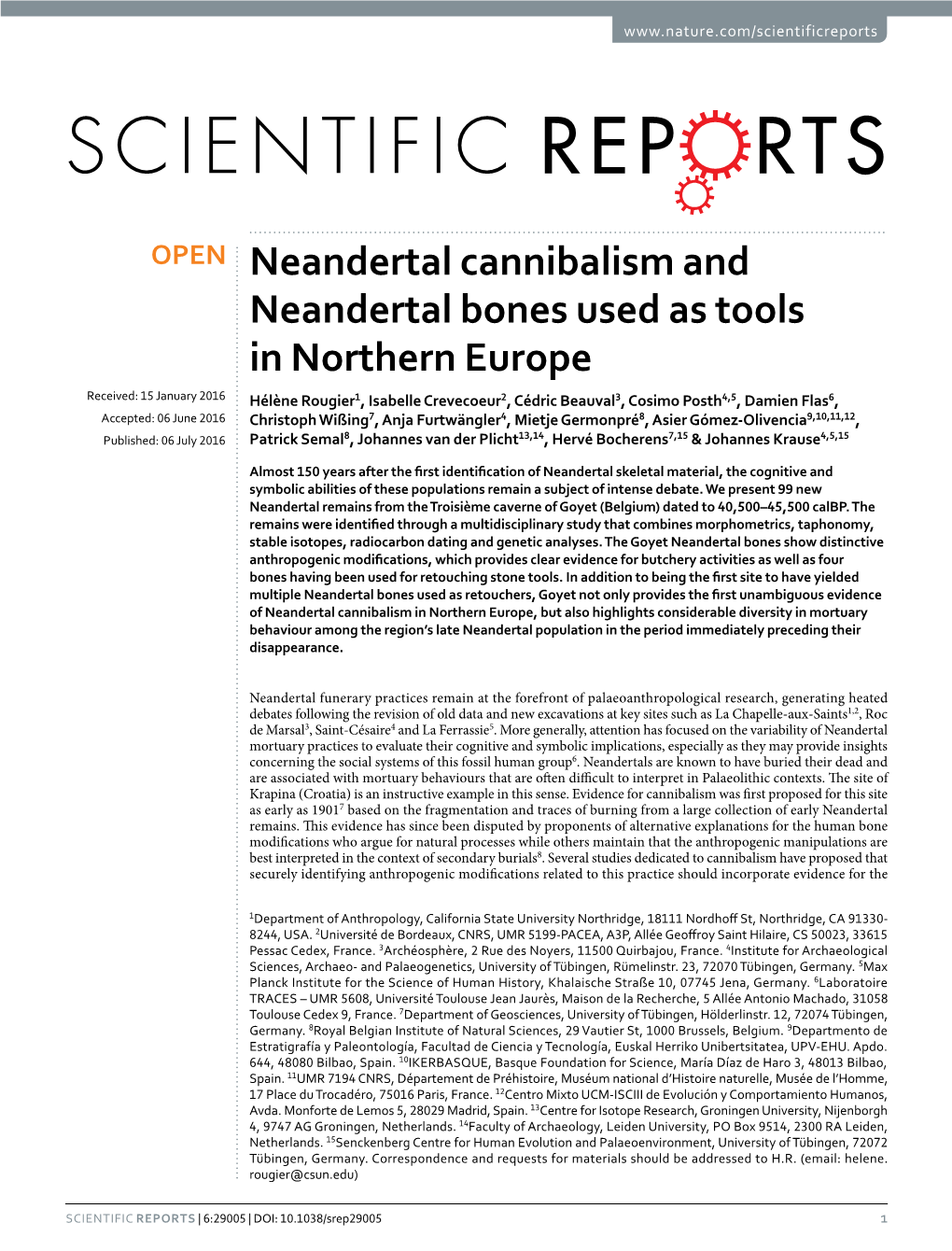 Neandertal Cannibalism and Neandertal Bones Used As Tools In