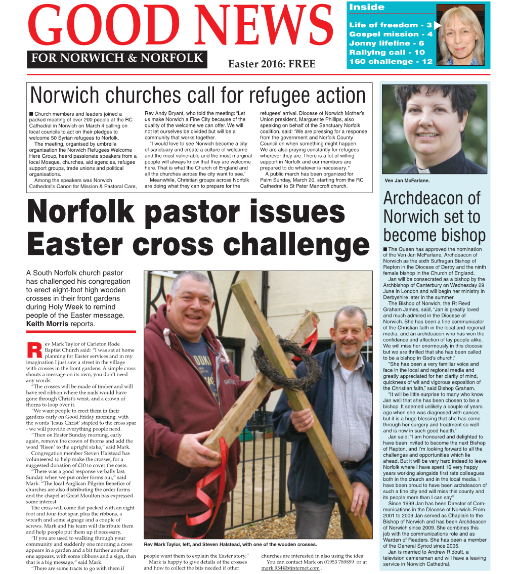 Norfolk Pastor Issues Easter Cross Challenge