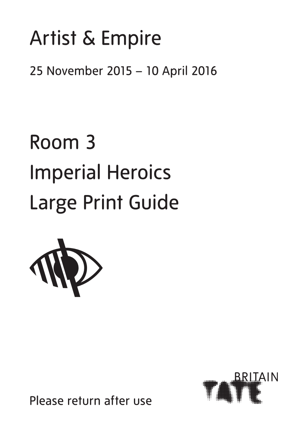 Artist & Empire Room 3 Imperial Heroics Large Print Guide