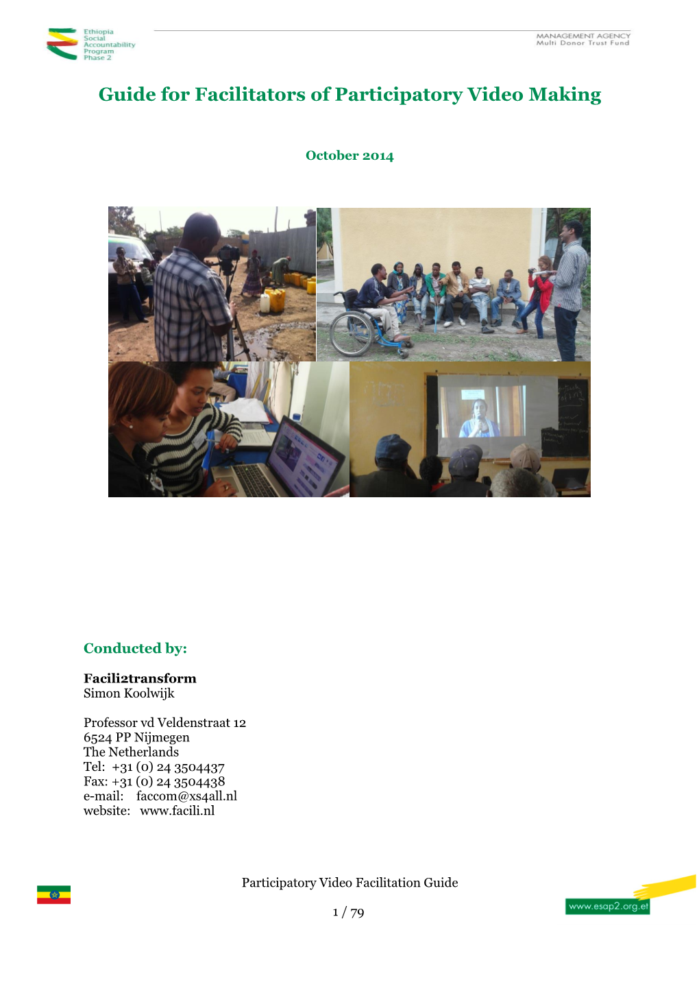 Guide for Facilitators of Participatory Video Making