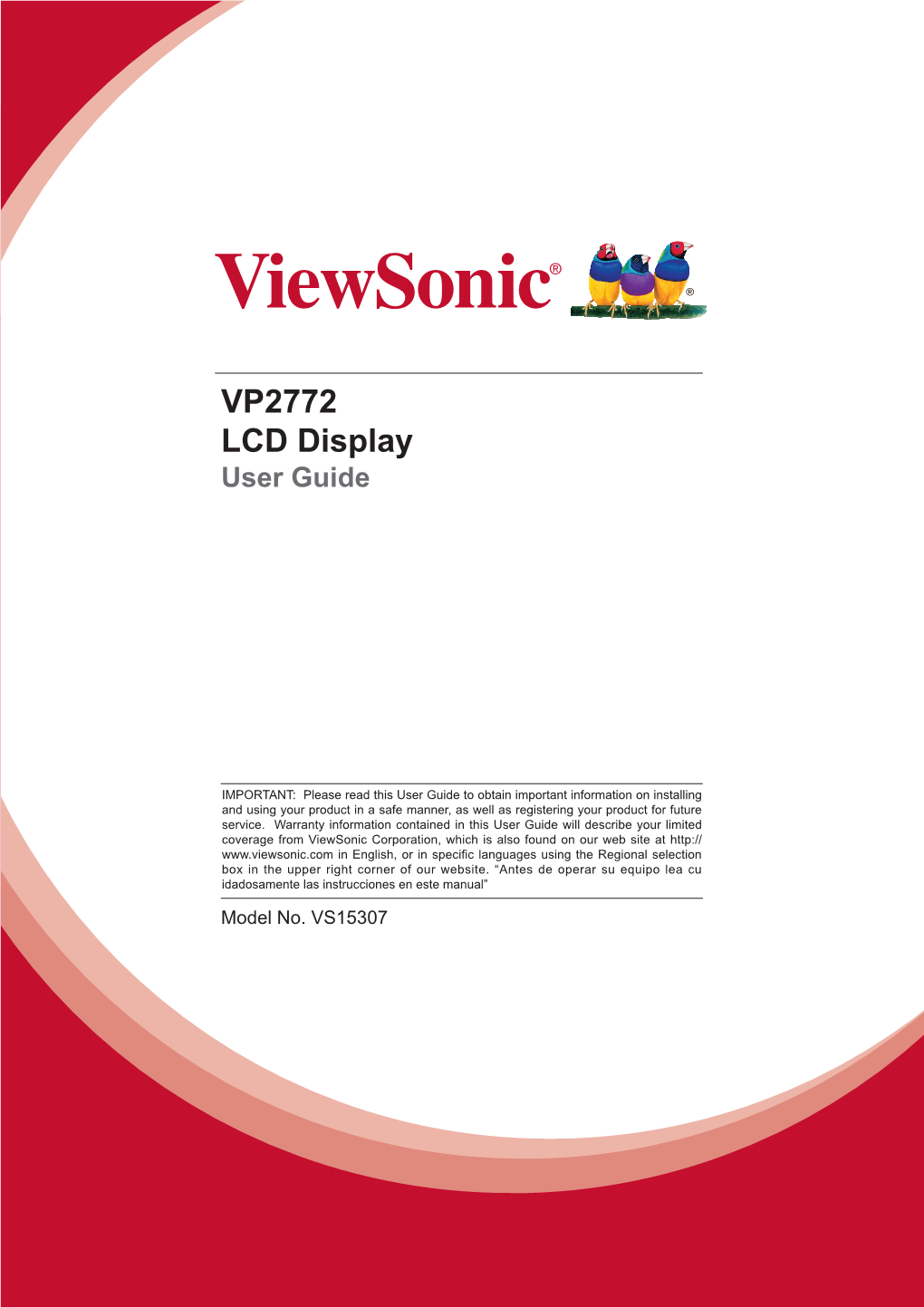 VP2772 LCD Display User Guide