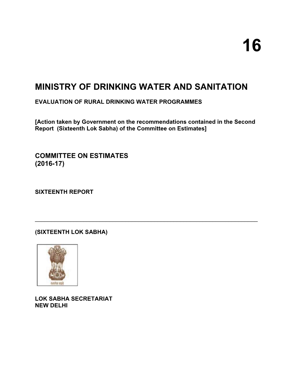 Ministry of Drinking Water and Sanitation