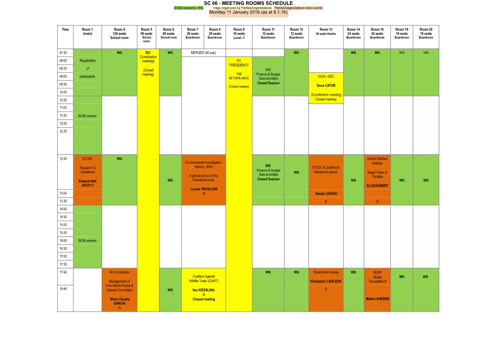 Meeting Room Schedule