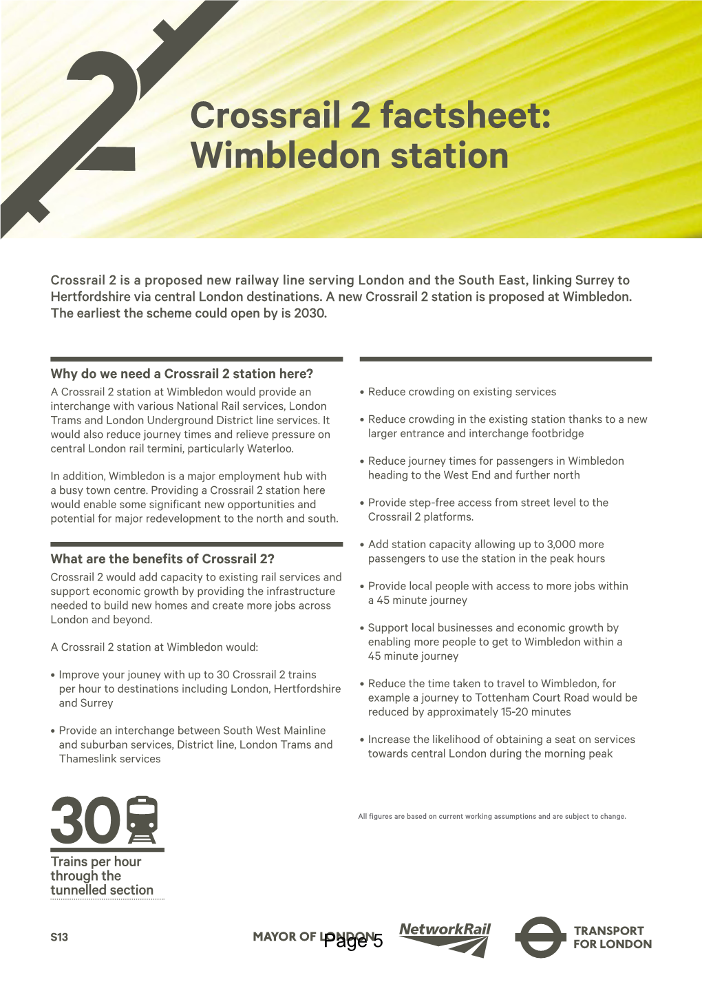 Crossrail 2 Factsheet: Wimbledon Station