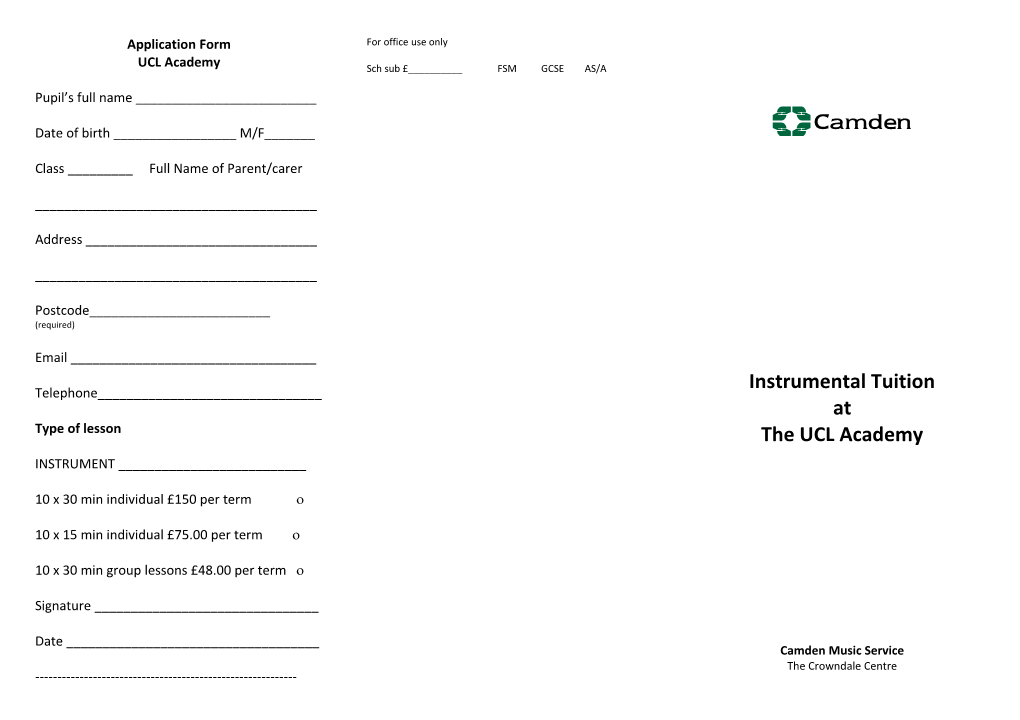 Application Form s6