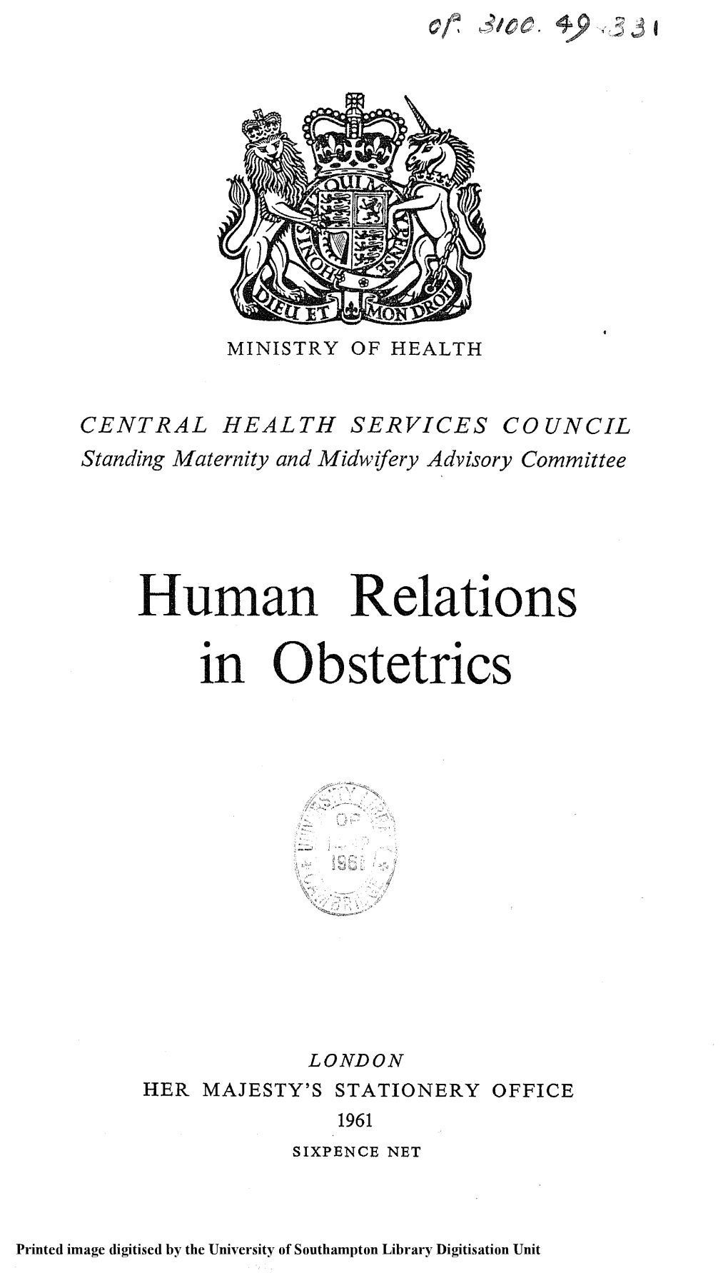 Human Relations in Obstetrics