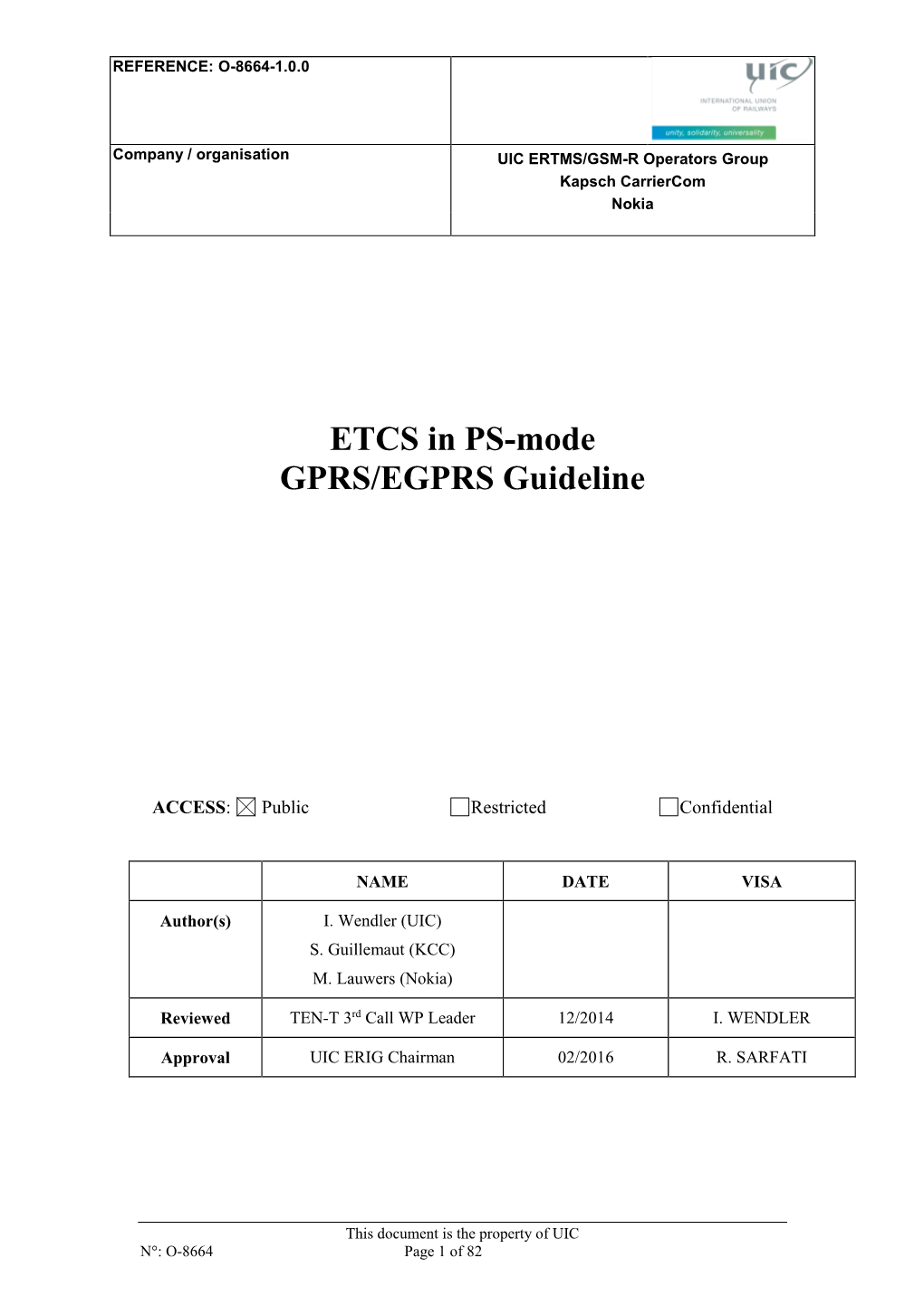 ETCS in PS-Mode GPRS/EGPRS Guideline