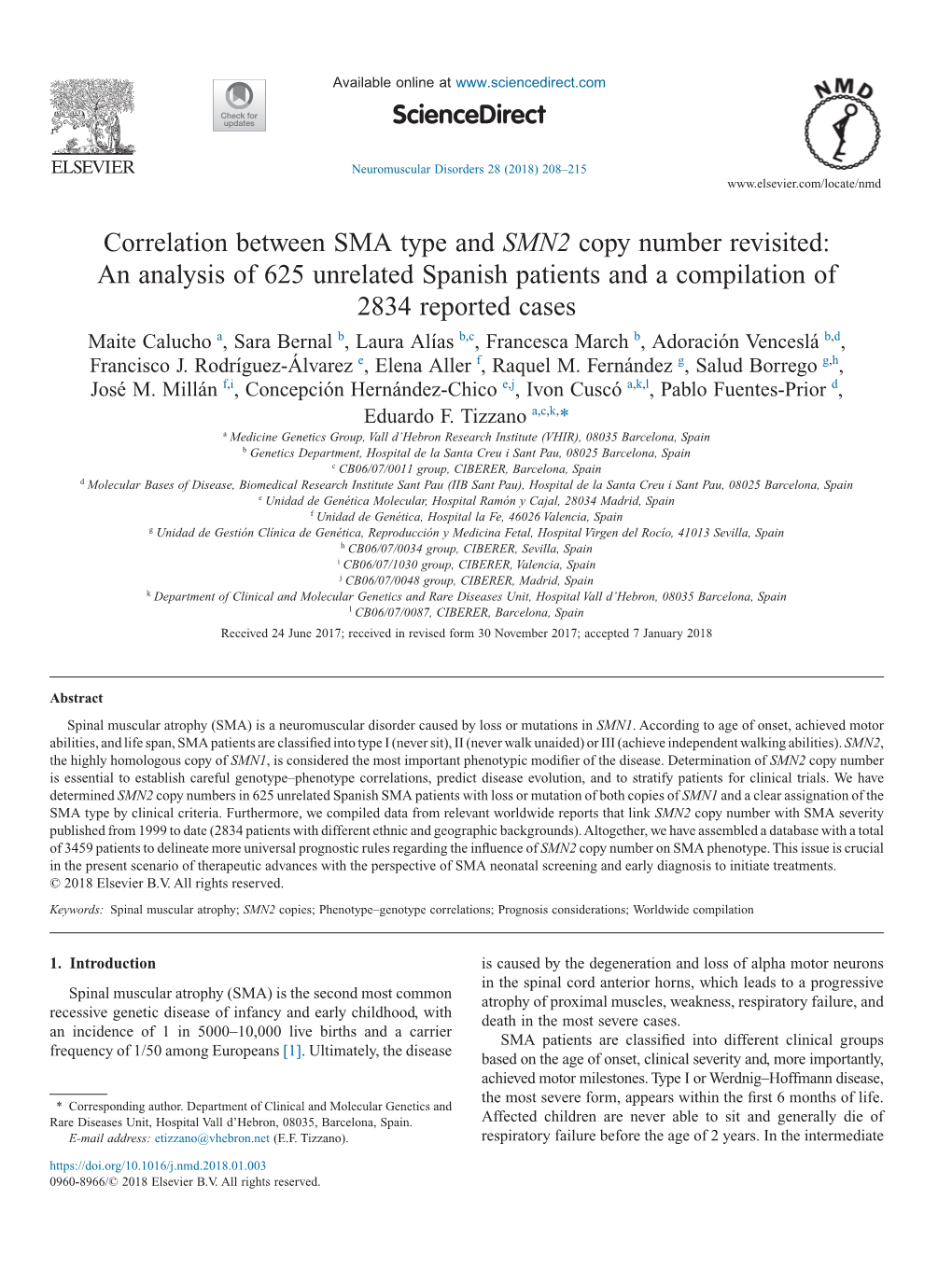 Correlation Between SMA Type and SMN2 Copy Number Revisited: An