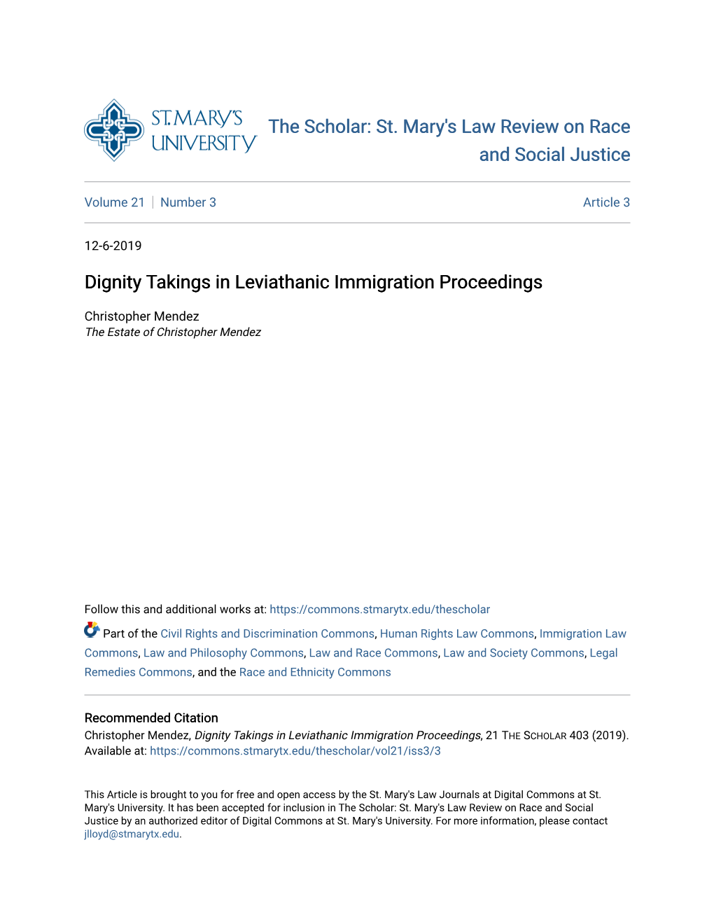 Dignity Takings in Leviathanic Immigration Proceedings