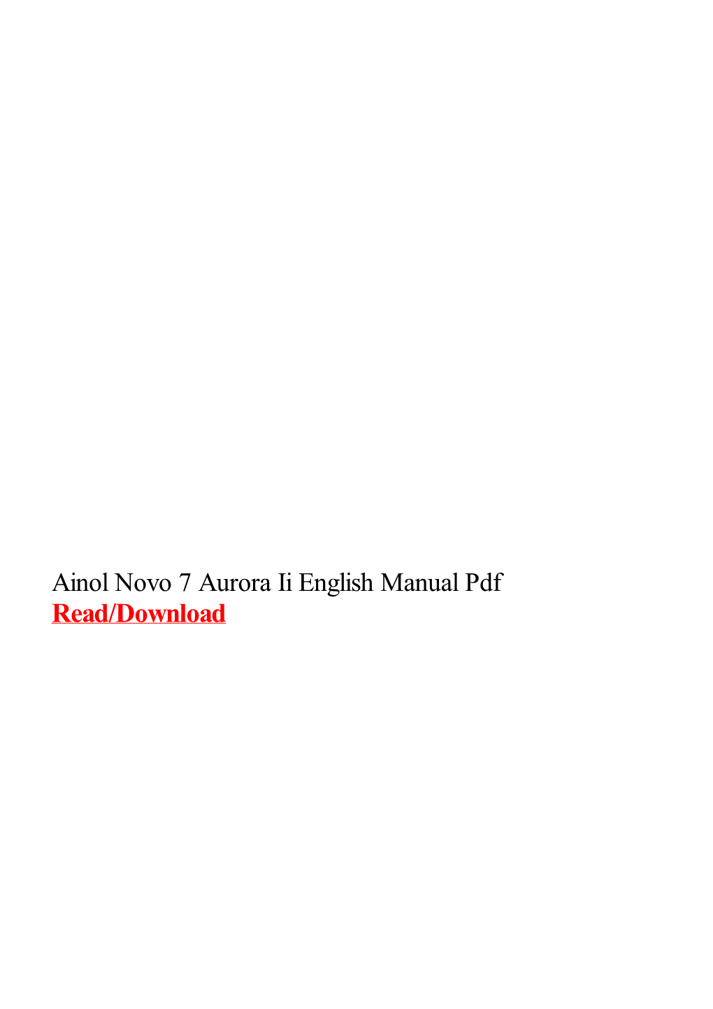 Ainol Novo 7 Aurora Ii English Manual Pdf.Pdf