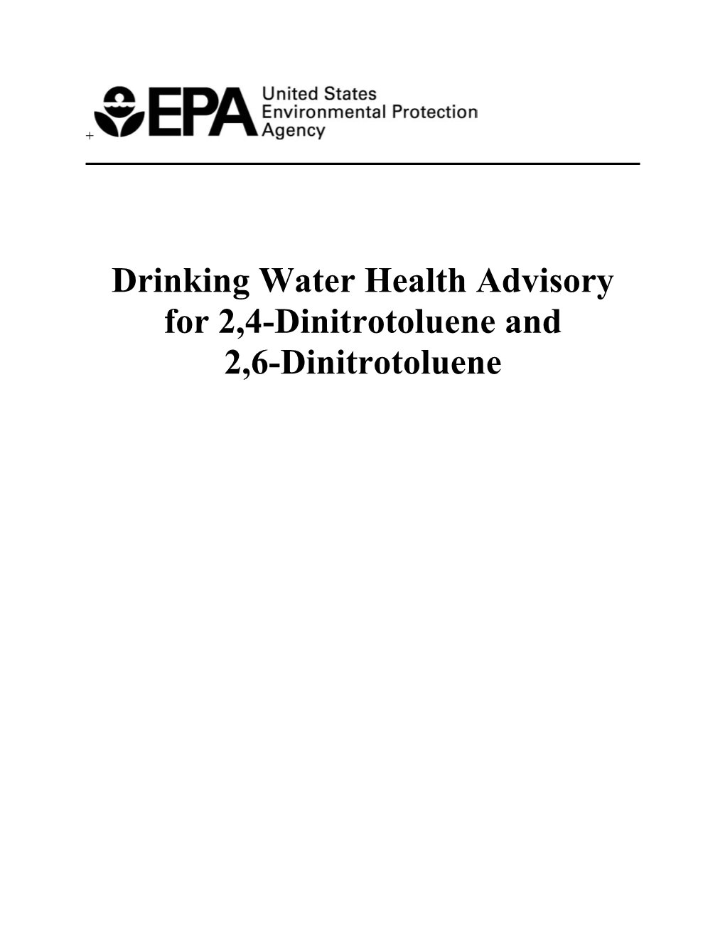 Drinking Water Health Advisory for 2,4 and 2,6 Dinitrotoluene