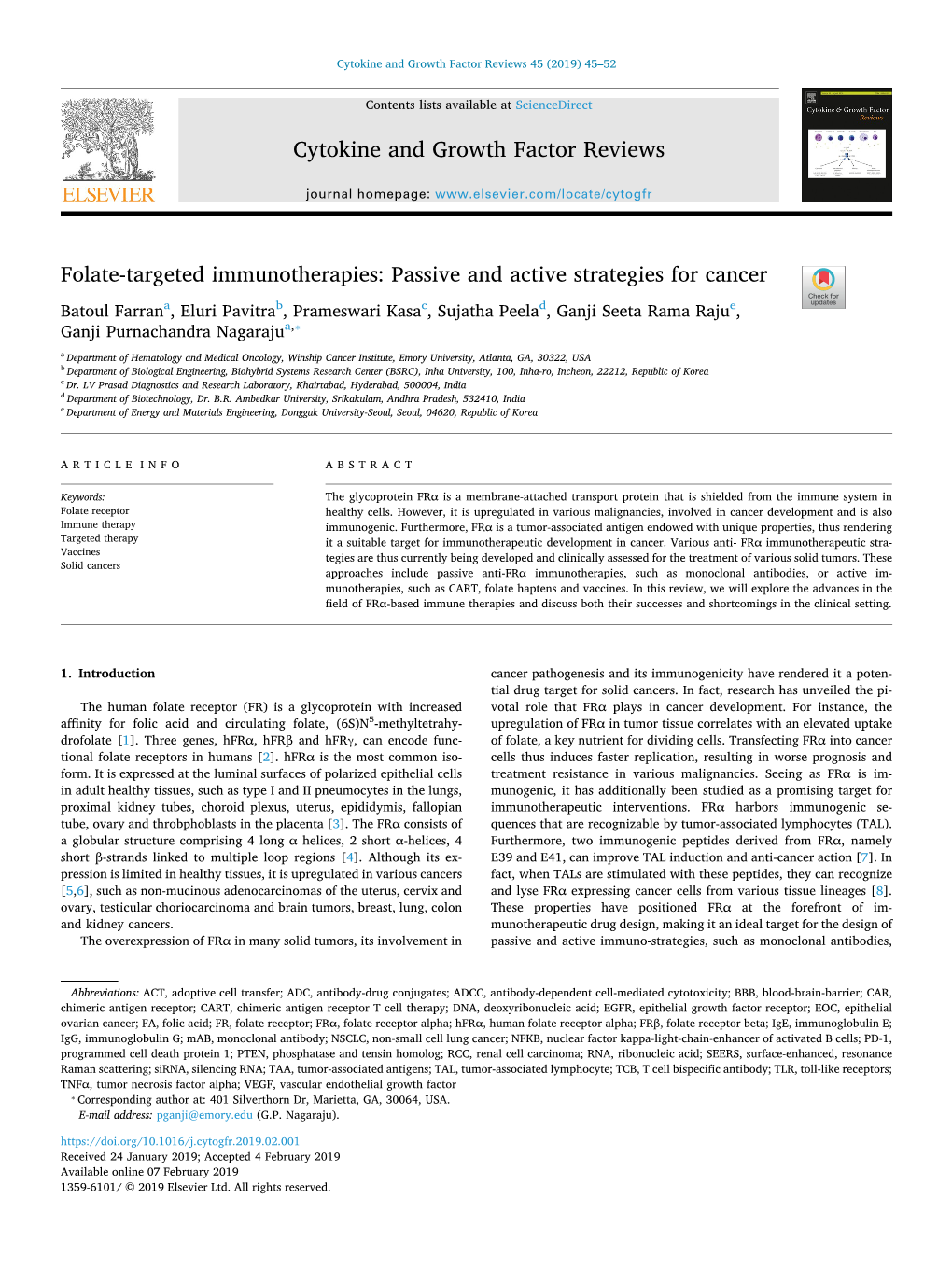 Folate-Targeted Immunotherapies Passive and Active Strategies For