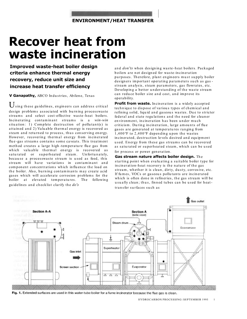 Recover Heat from Waste Incineration