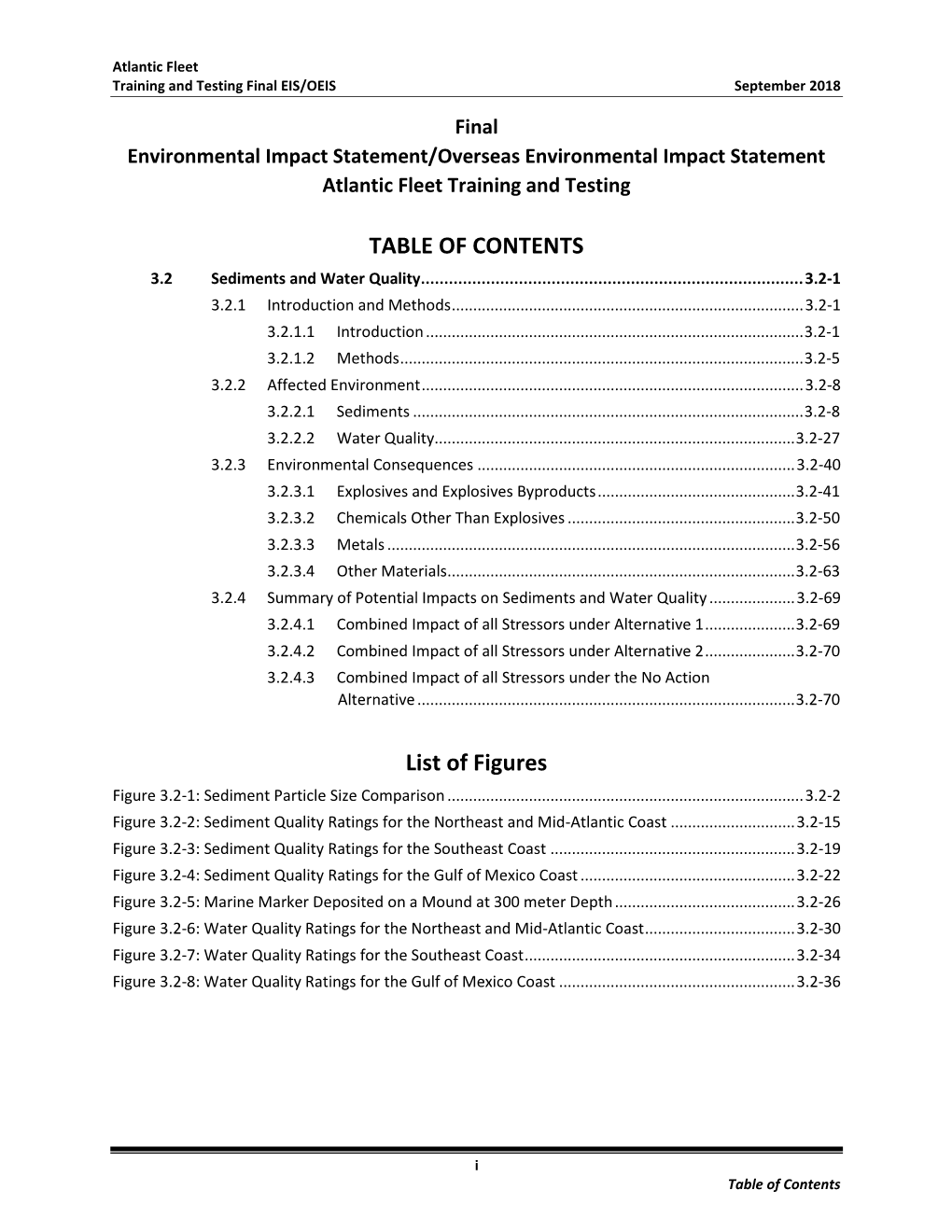 3.2 Sediments and Water Quality