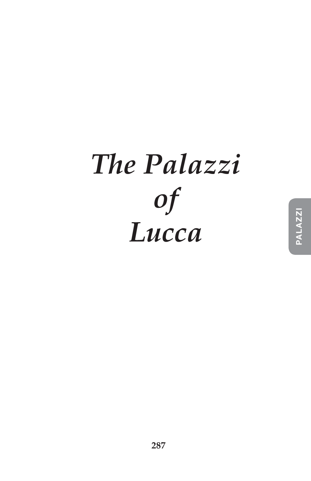 The Palazzi of Lucca