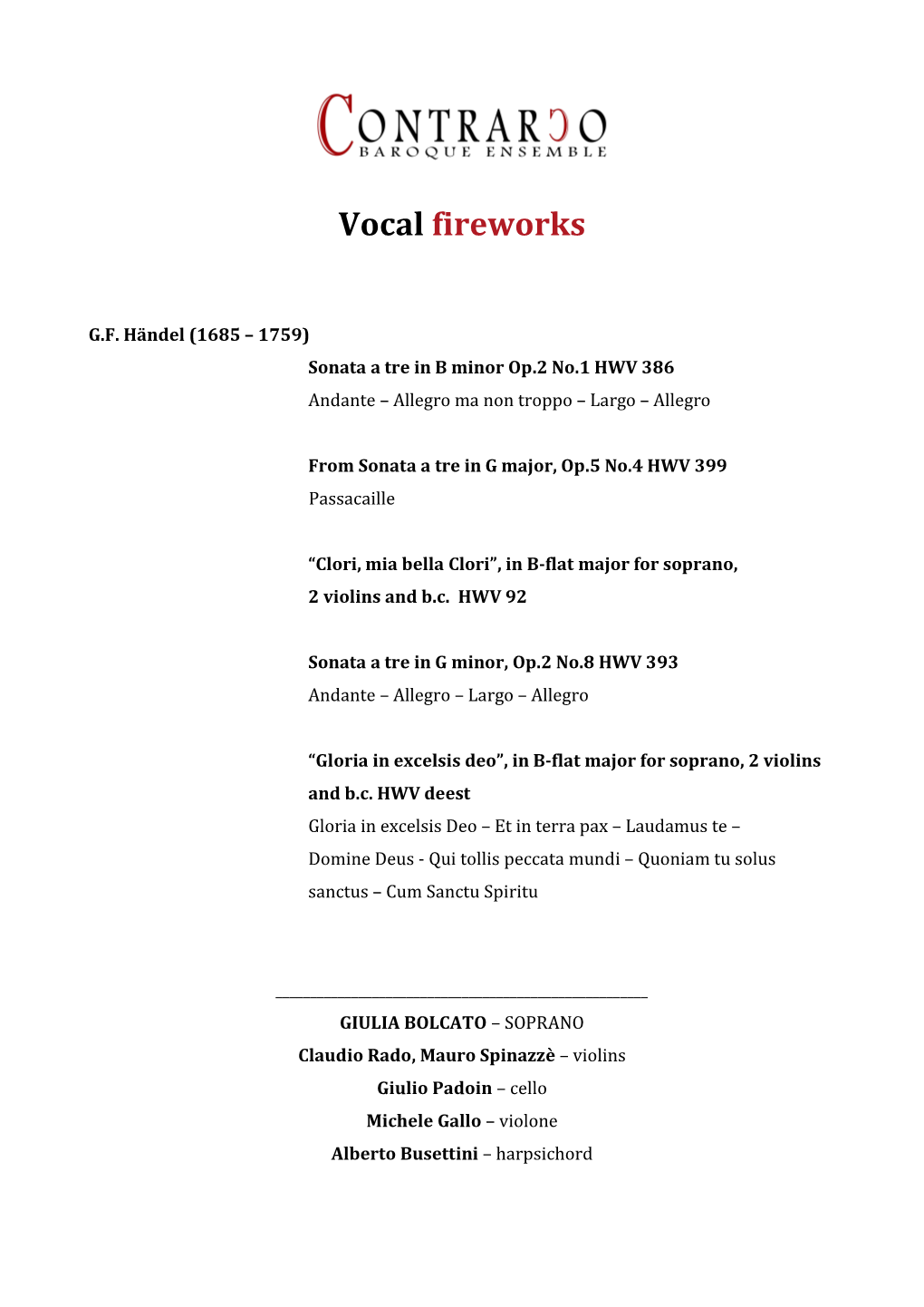 Vocal Fireworks