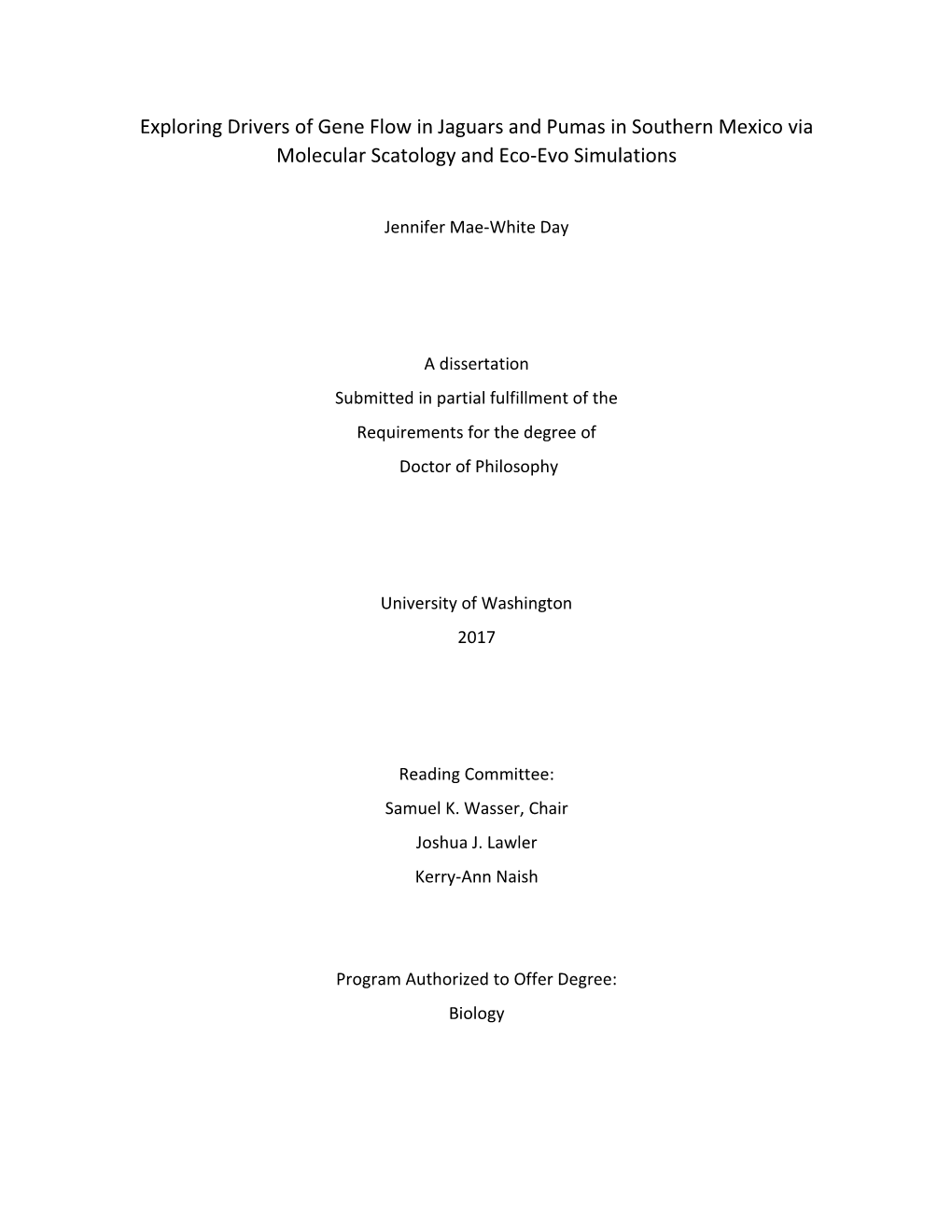 Exploring Drivers of Gene Flow in Jaguars and Pumas in Southern Mexico Via Molecular Scatology and Eco-Evo Simulations