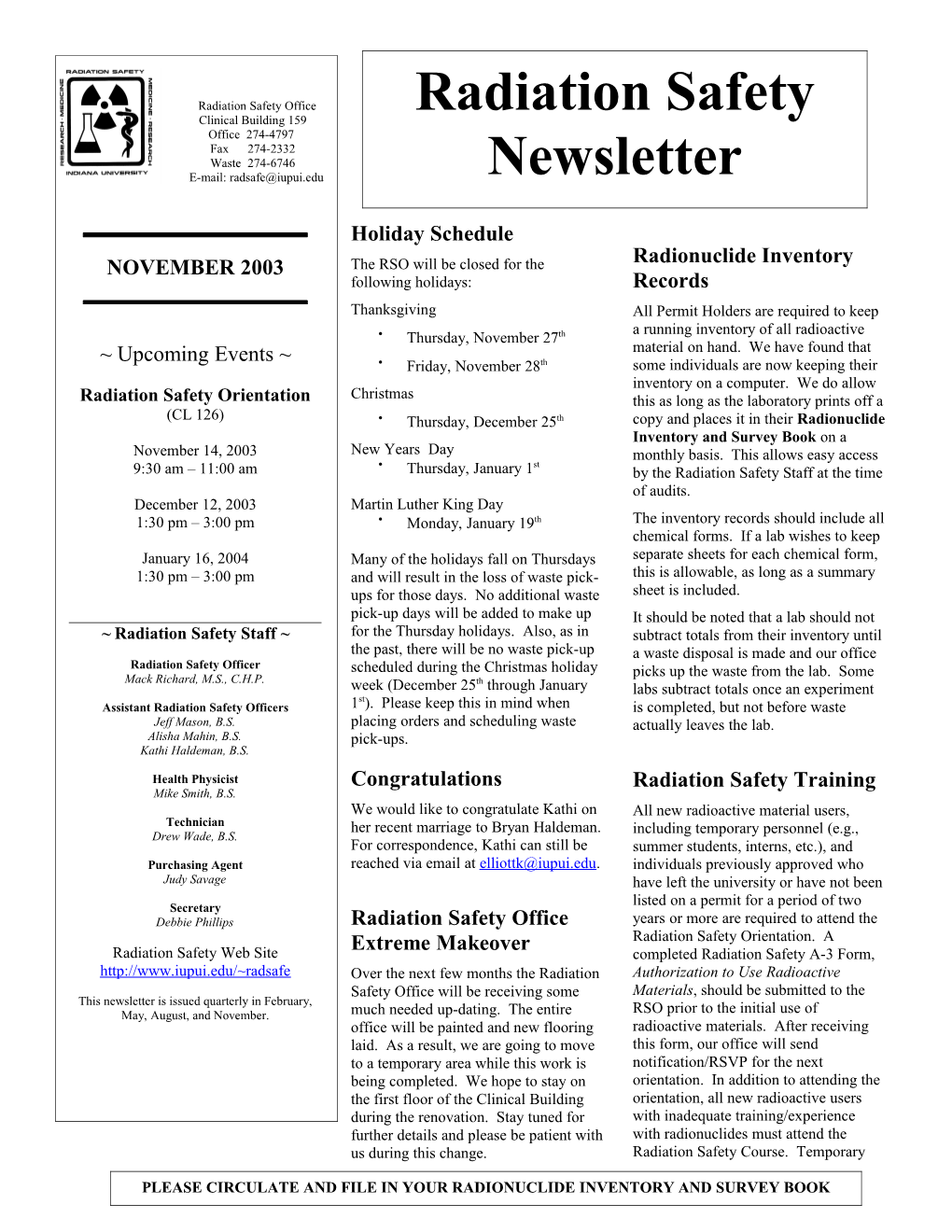 Radiation Safety Orientation s1