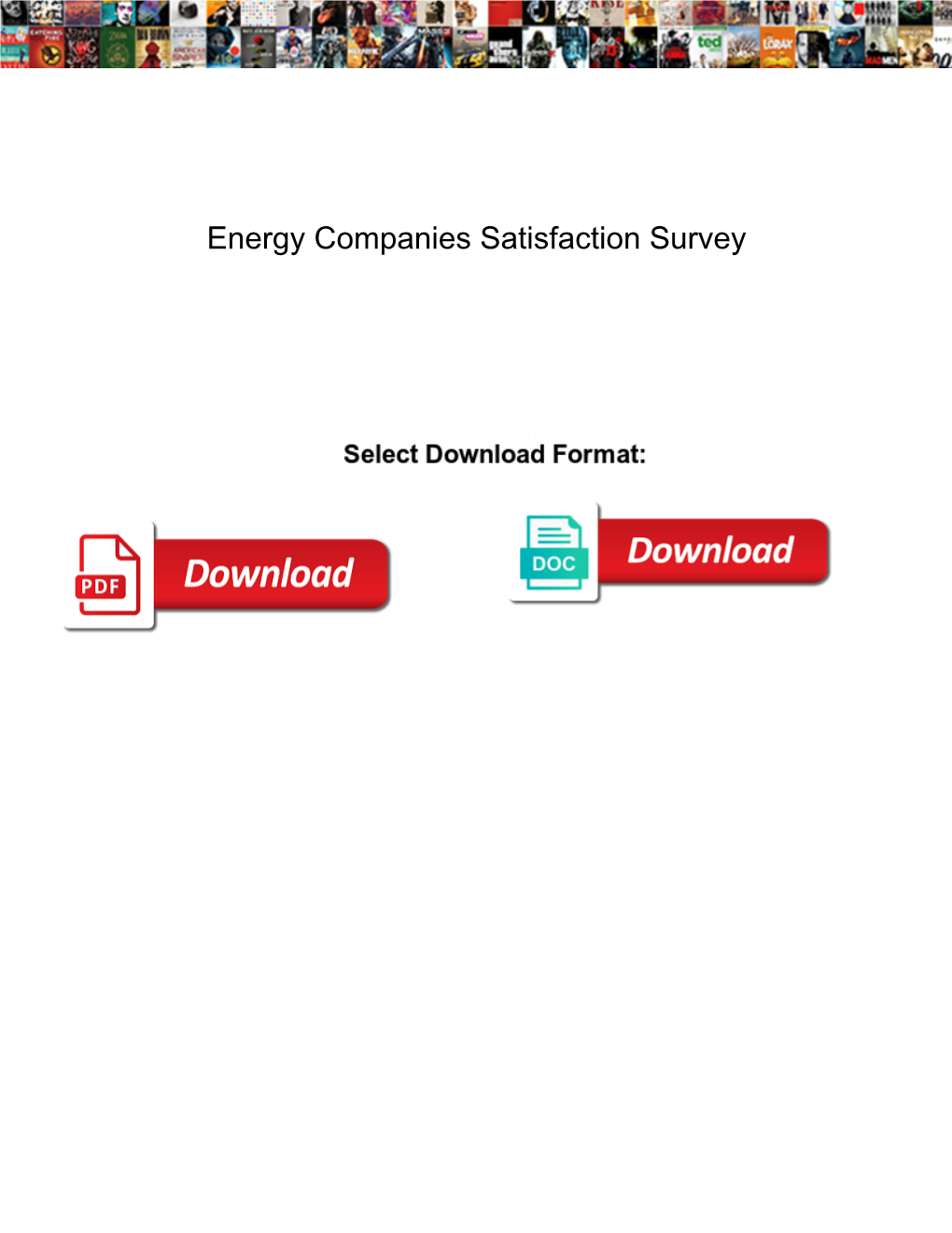 Energy Companies Satisfaction Survey