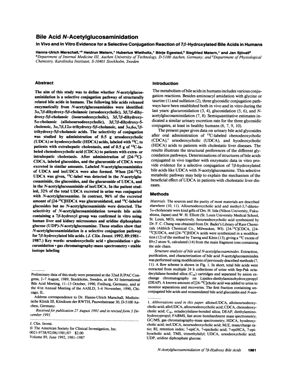 Bile Acid N-Acetylglucosaminidation