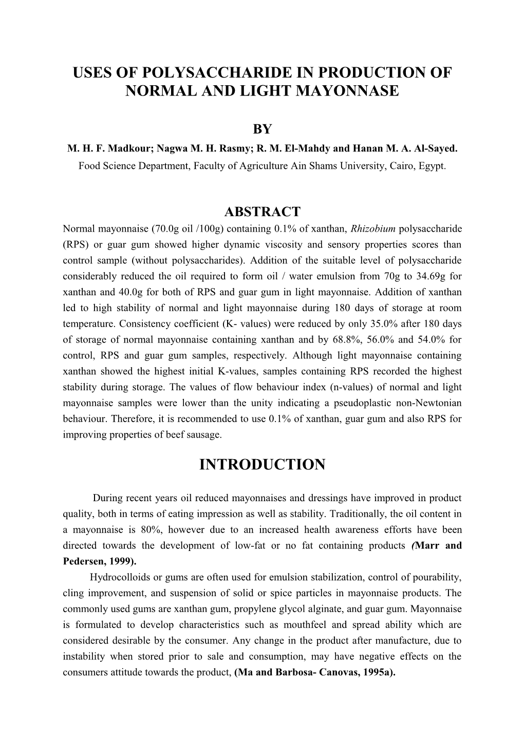 Iv - Results and Discussion