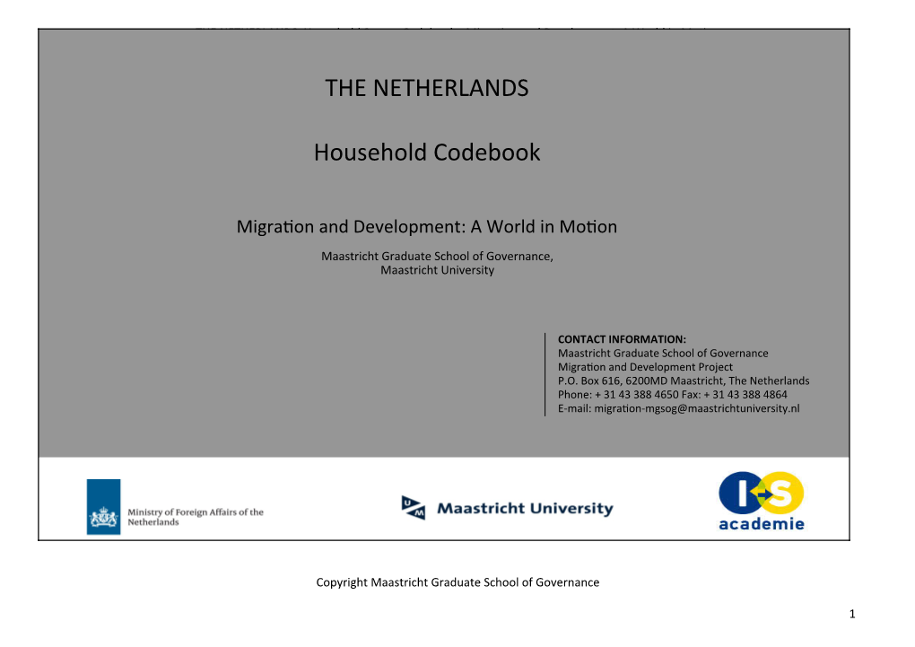 Household$Codebook THE$NETHERLANDS