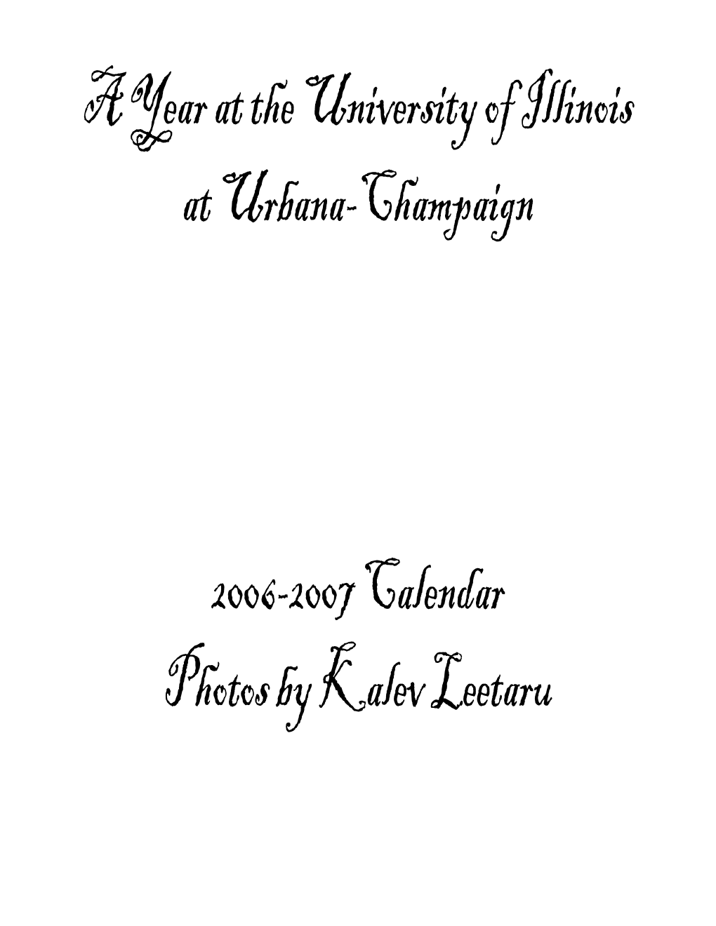 December 2007 Campus Calendar
