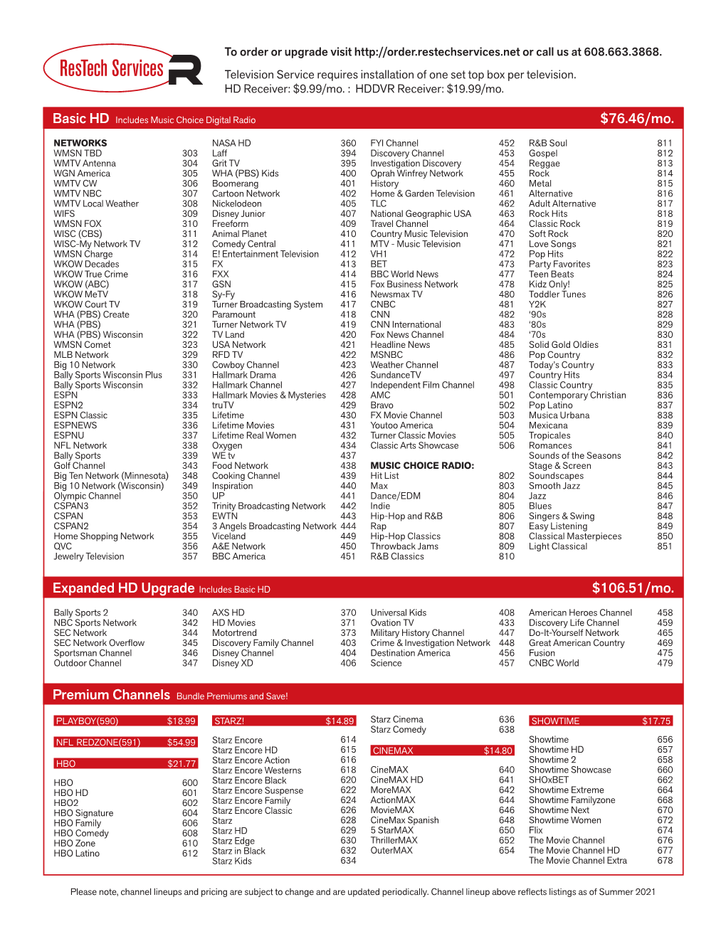 View Channel Lineup and Pricing Here