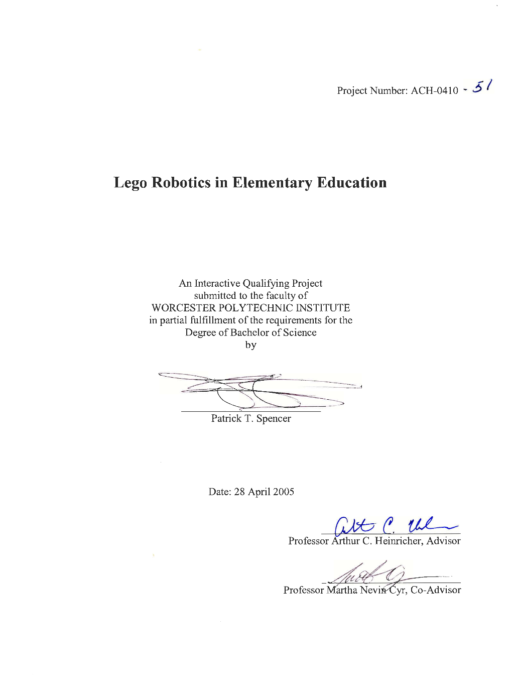 Lego Robotics in Elementary Education