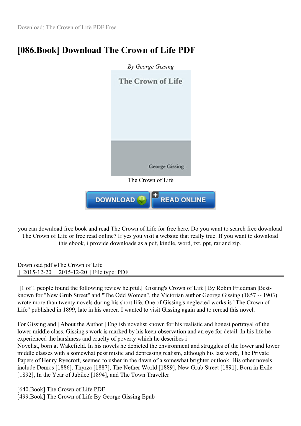Download the Crown of Life PDF