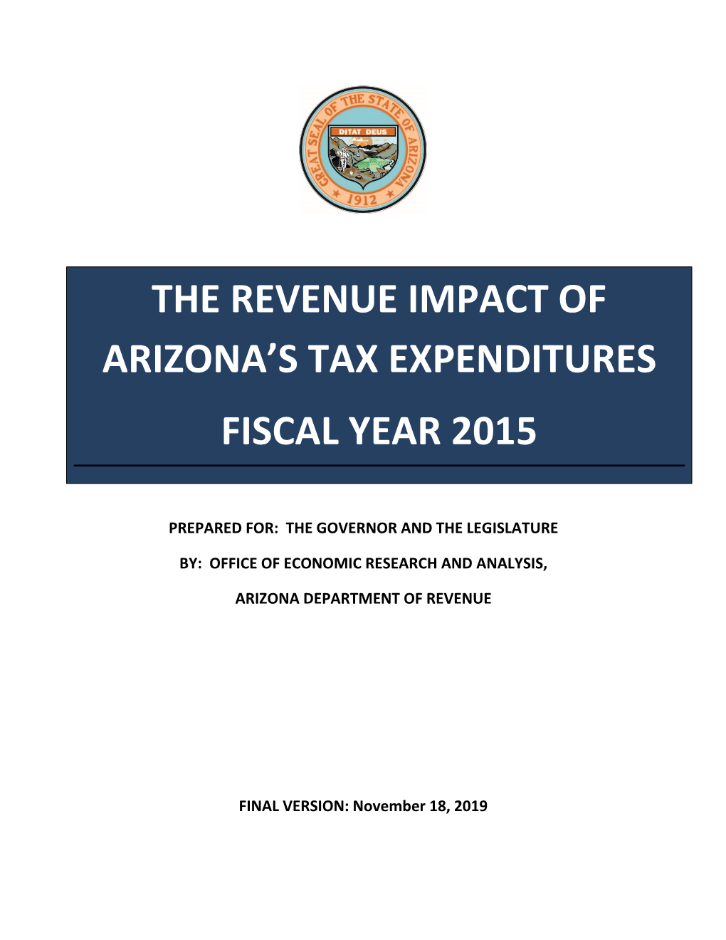 The Revenue Impact of Arizona's Tax Expenditures