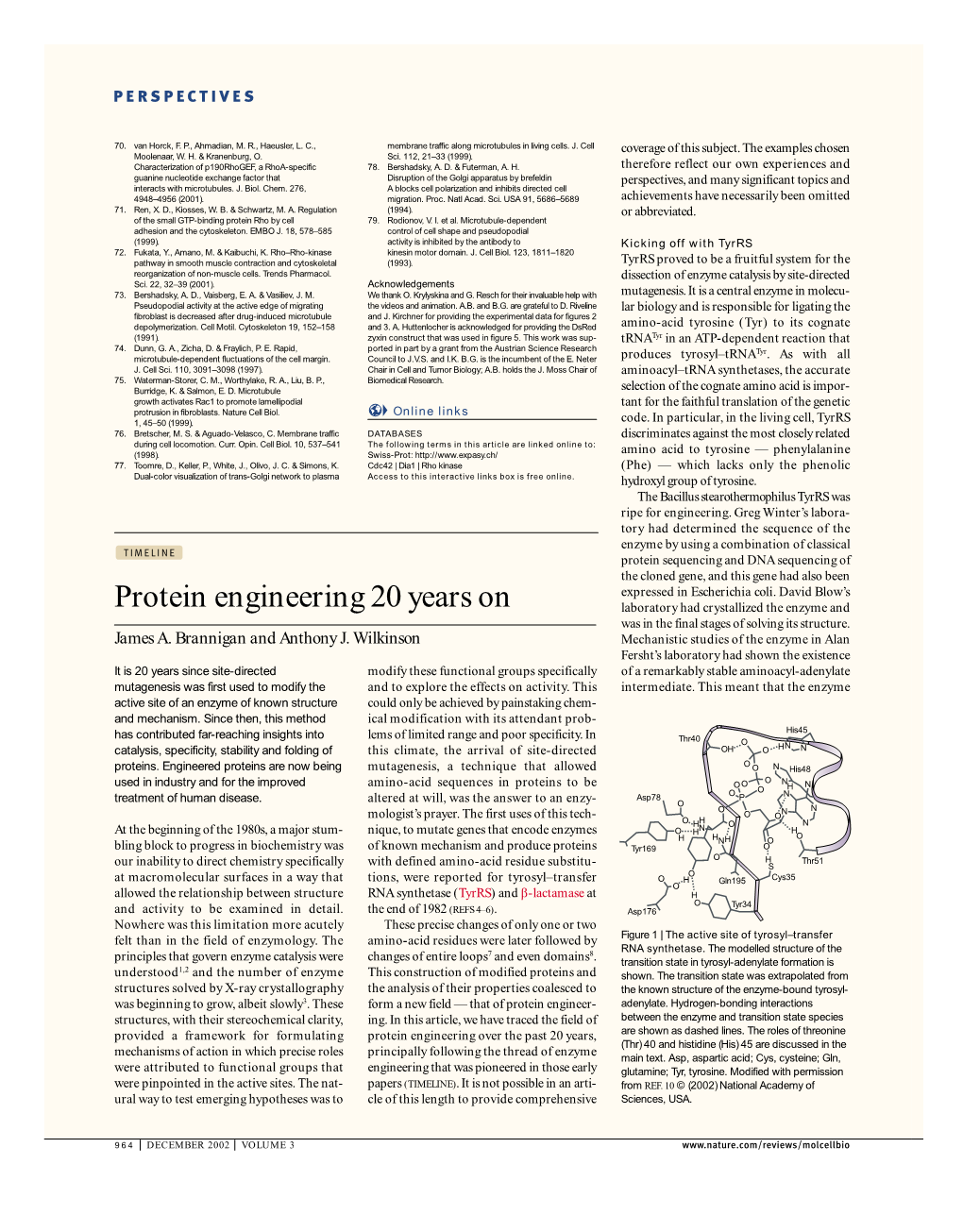 Protein Engineering 20 Years on Laboratory Had Crystallized the Enzyme and Was in the Final Stages of Solving Its Structure