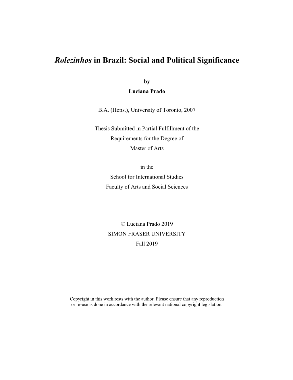 Rolezinhos in Brazil: Social and Political Significance