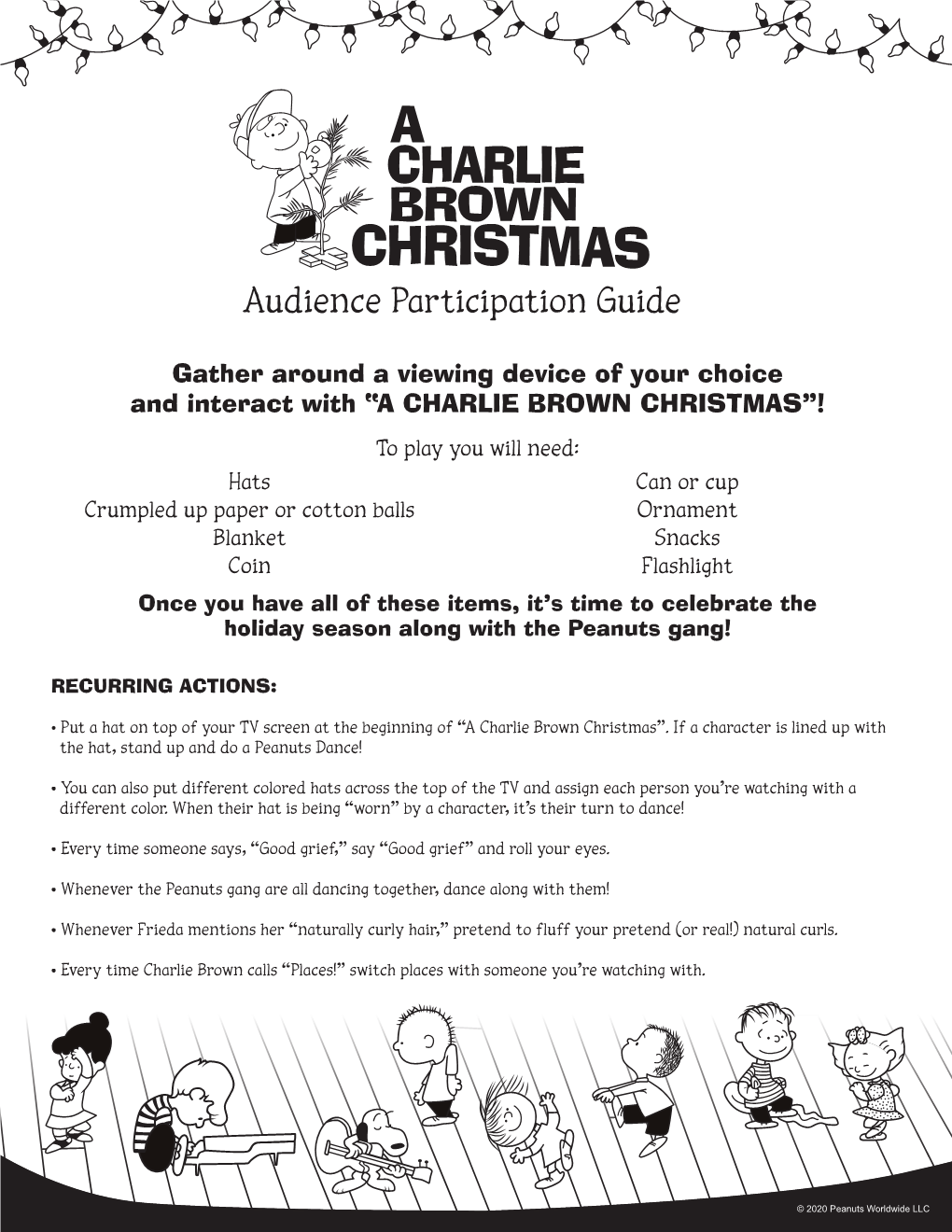 Charlie Brown Christmas Activity