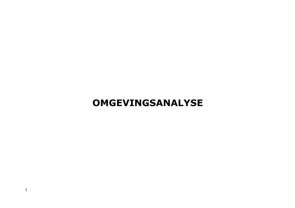 Omgevingsanalyse 2019