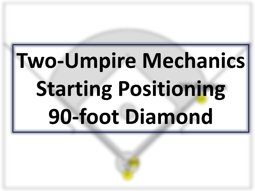 Two-Umpire Mechanics Starting Positioning 90-Foot Diamond