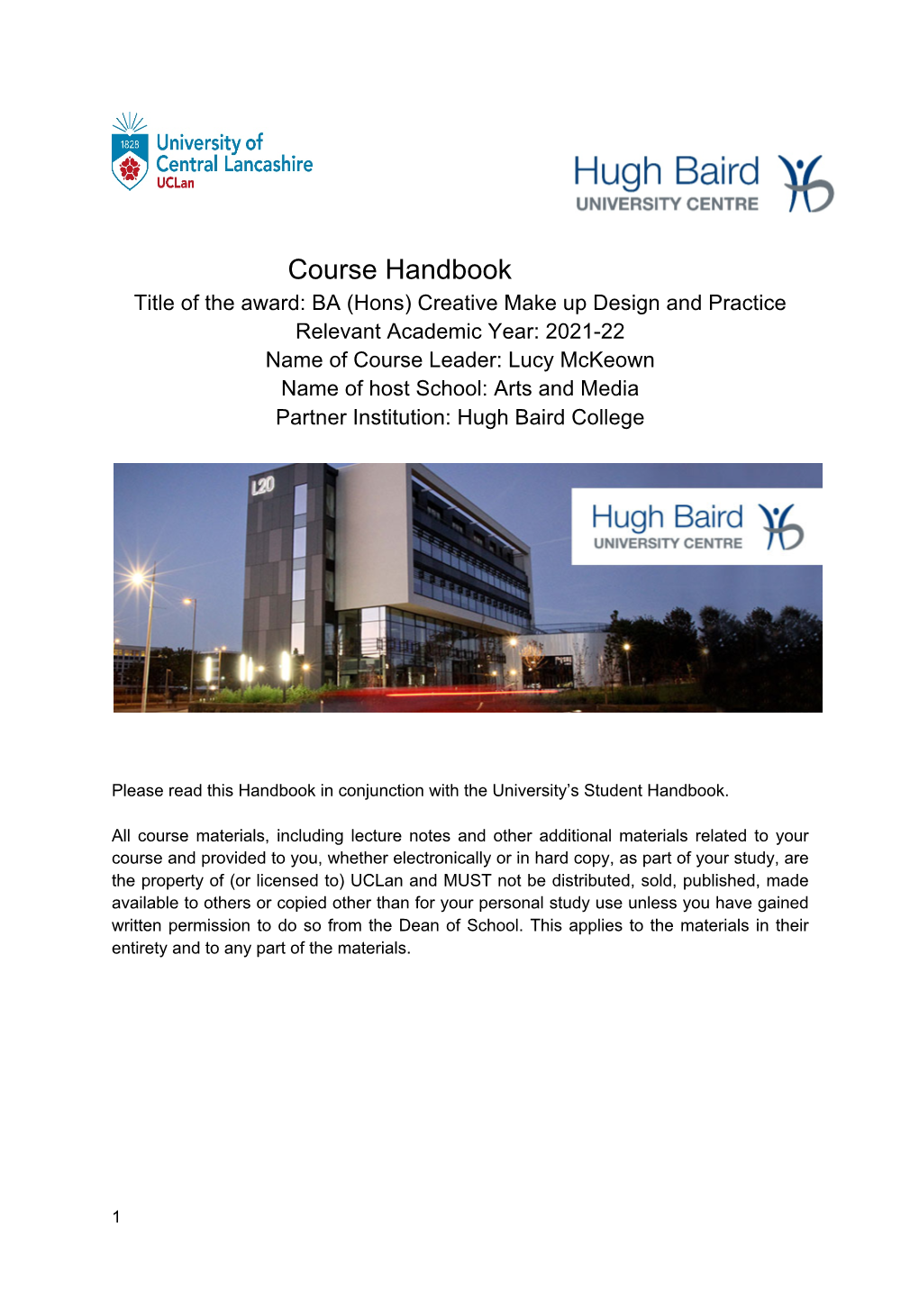 Course Handbook