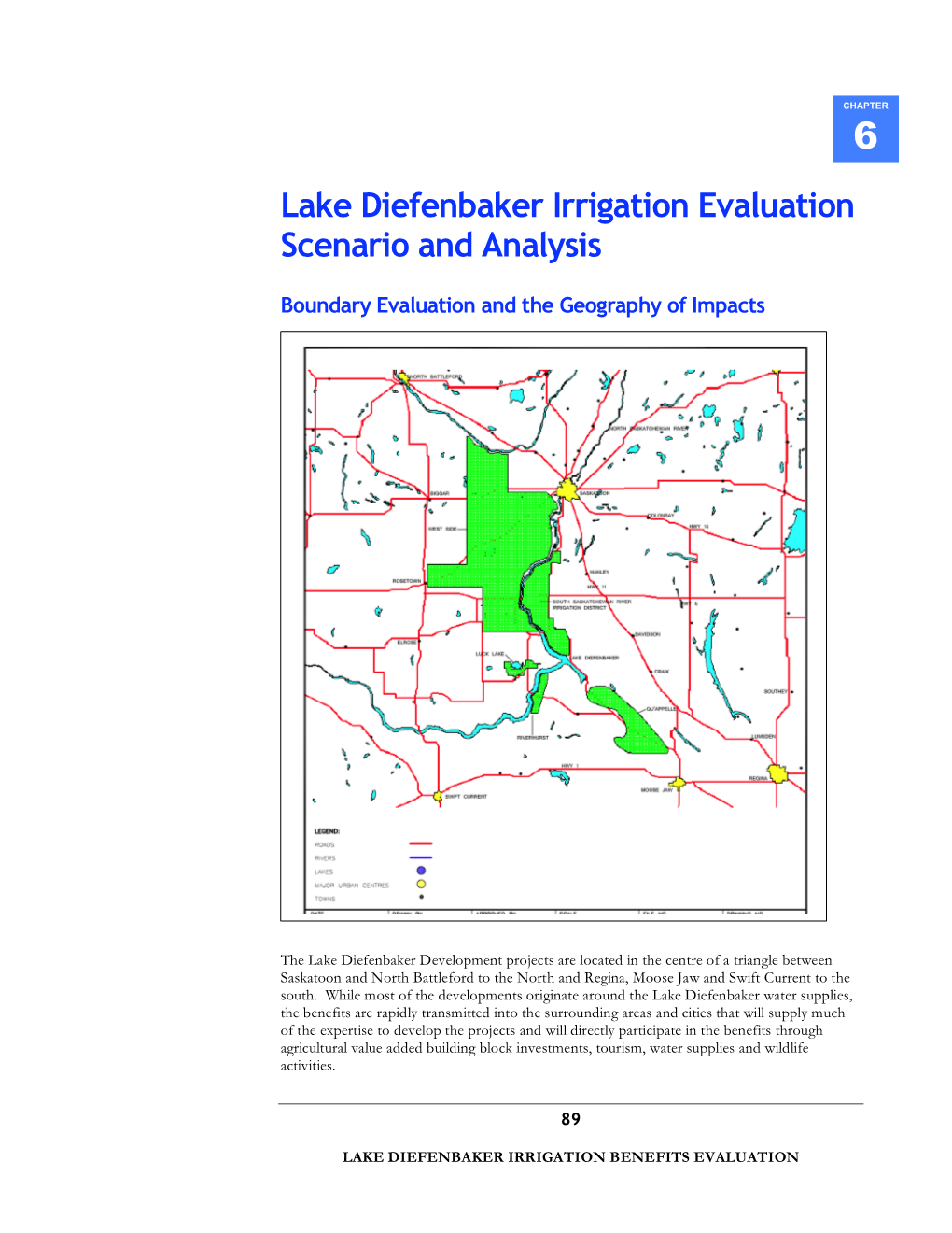 Lake Diefenbaker Irrigation Evaluation Scenario and Analysis