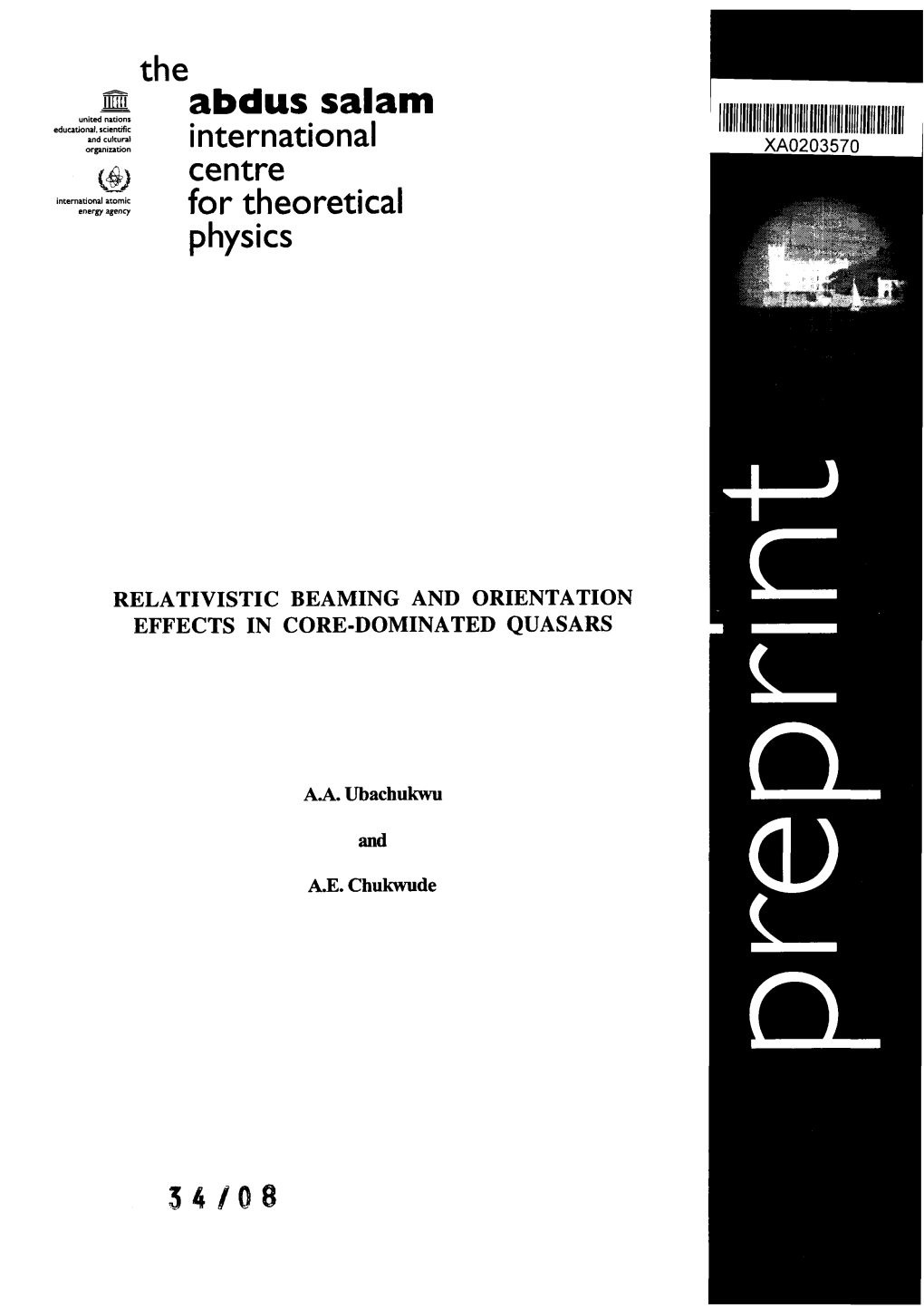 Relativistic Beaming and Orientation Effects in Core-Dominated Quasars