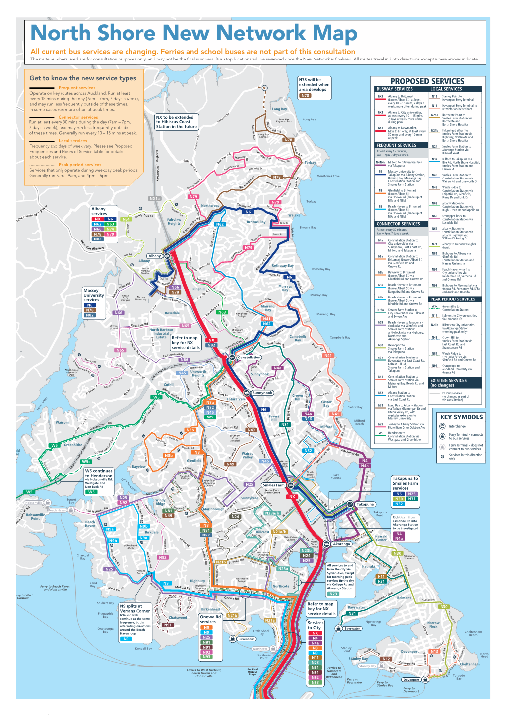 North Shore New Network Map