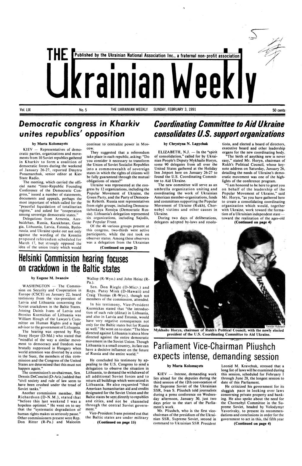 The Ukrainian Weekly 1991, No.5