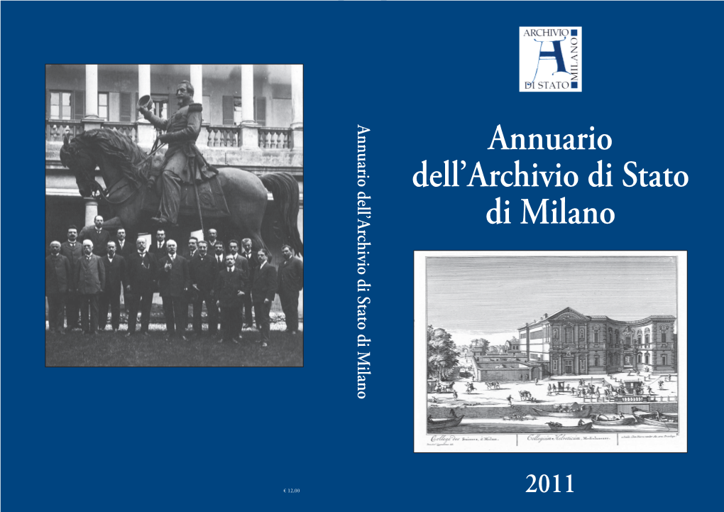 Annuario Dell'archivio Di Stato Di Milano