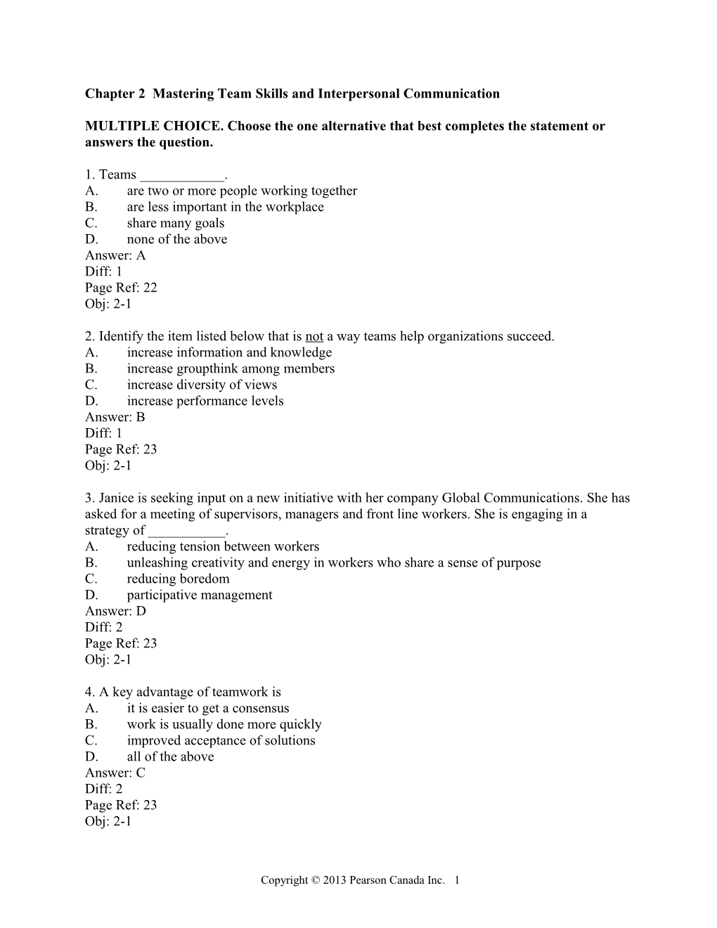 Chapter 2 Mastering Team Skills and Interpersonal Communication