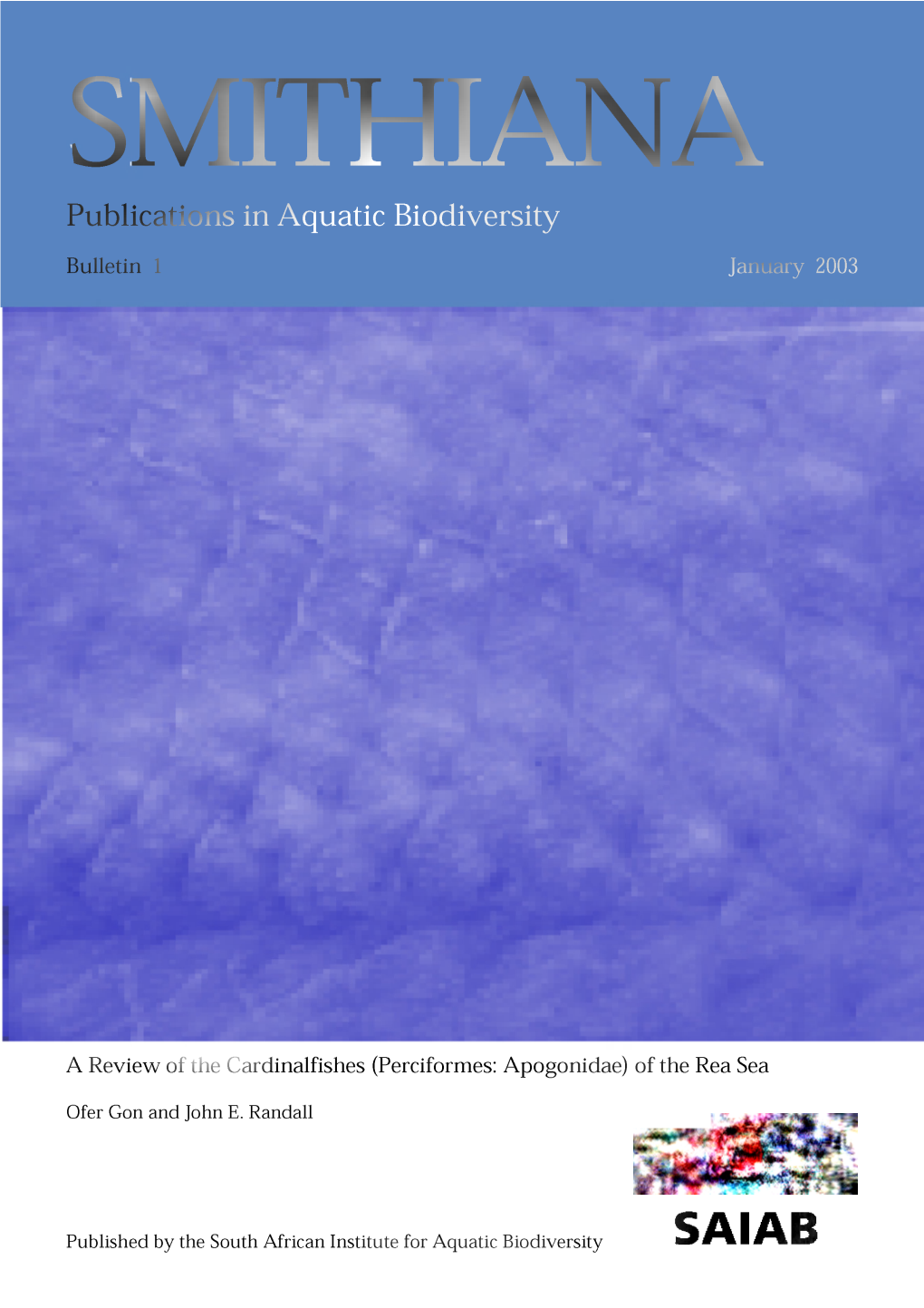 Publications in Aquatic Biodiversity