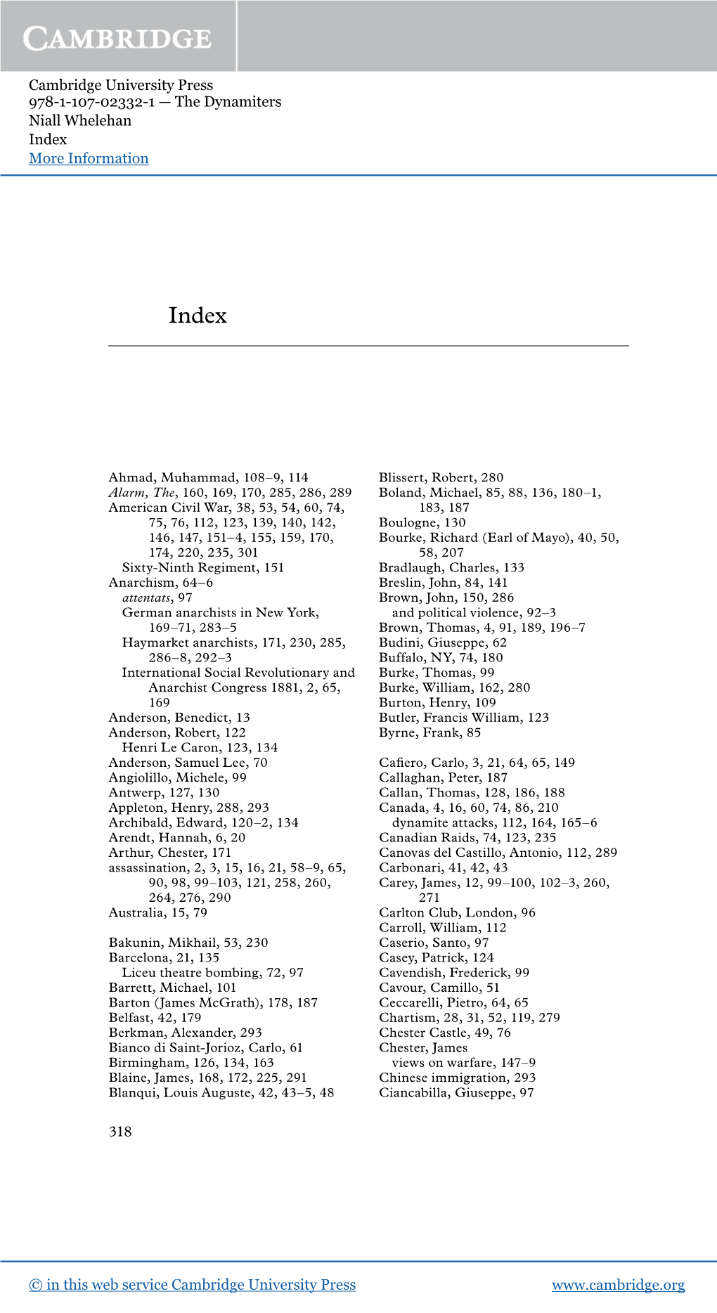 The Dynamiters Niall Whelehan Index More Information