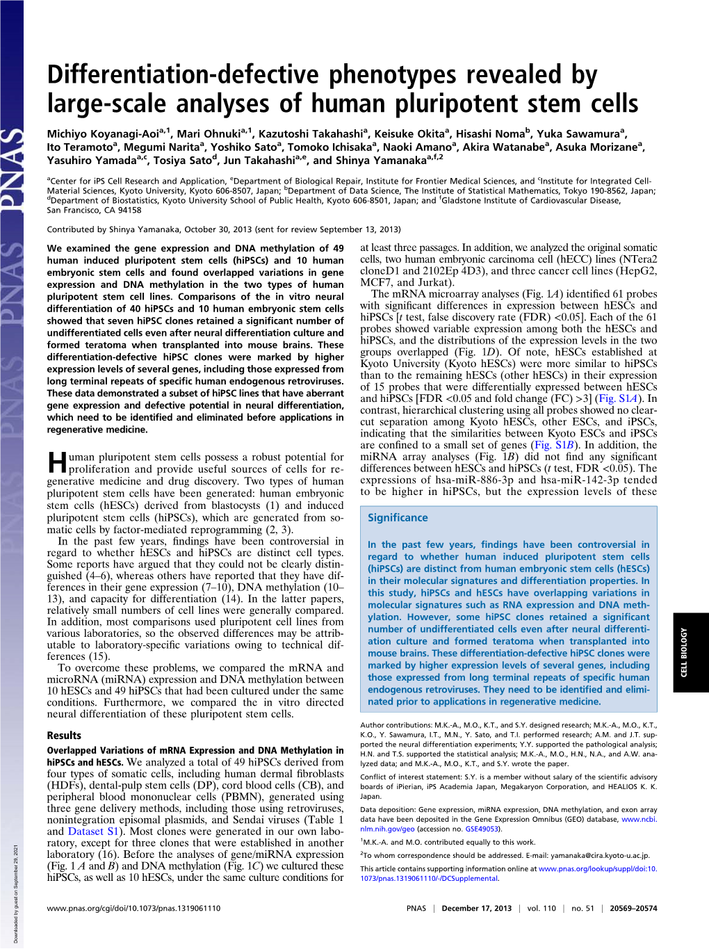 Differentiation-Defective Phenotypes Revealed by Large-Scale Analyses of Human Pluripotent Stem Cells