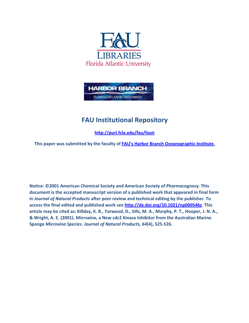 FAU Institutional Repository