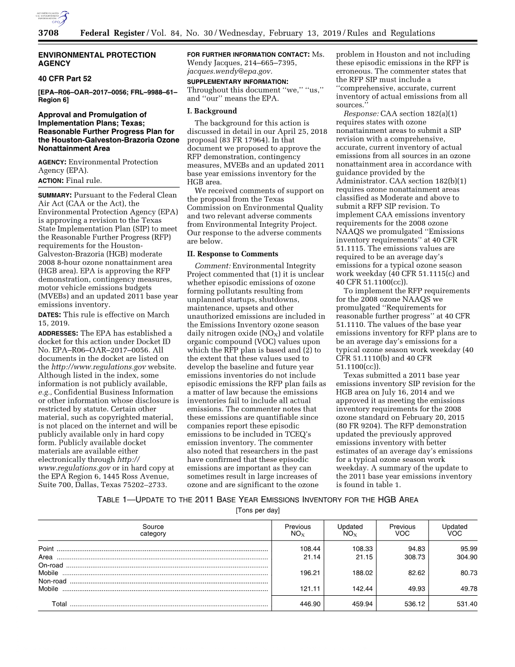 Federal Register/Vol. 84, No. 30/Wednesday